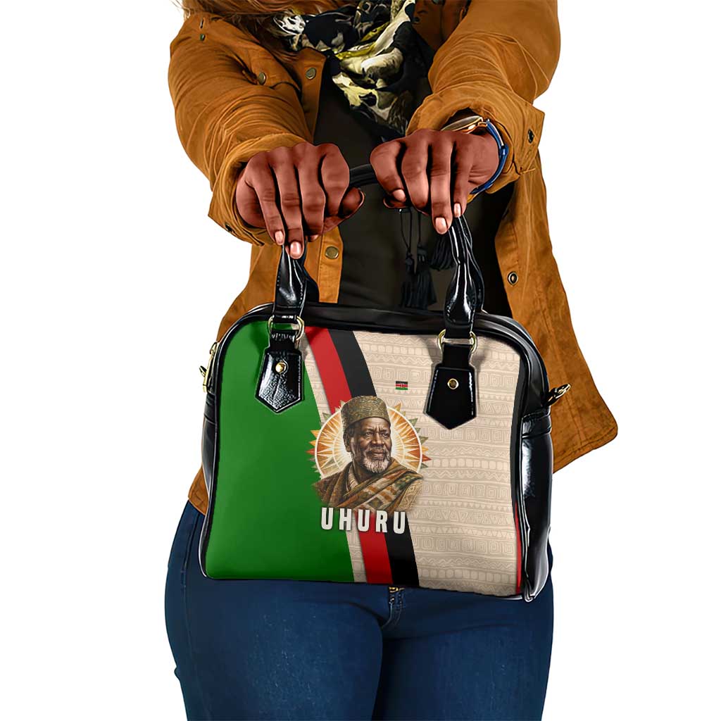 Jomo Kenyatta Shoulder Handbag Uhuru and Kenyan Heritage Quote Tribute - Wonder Print Shop