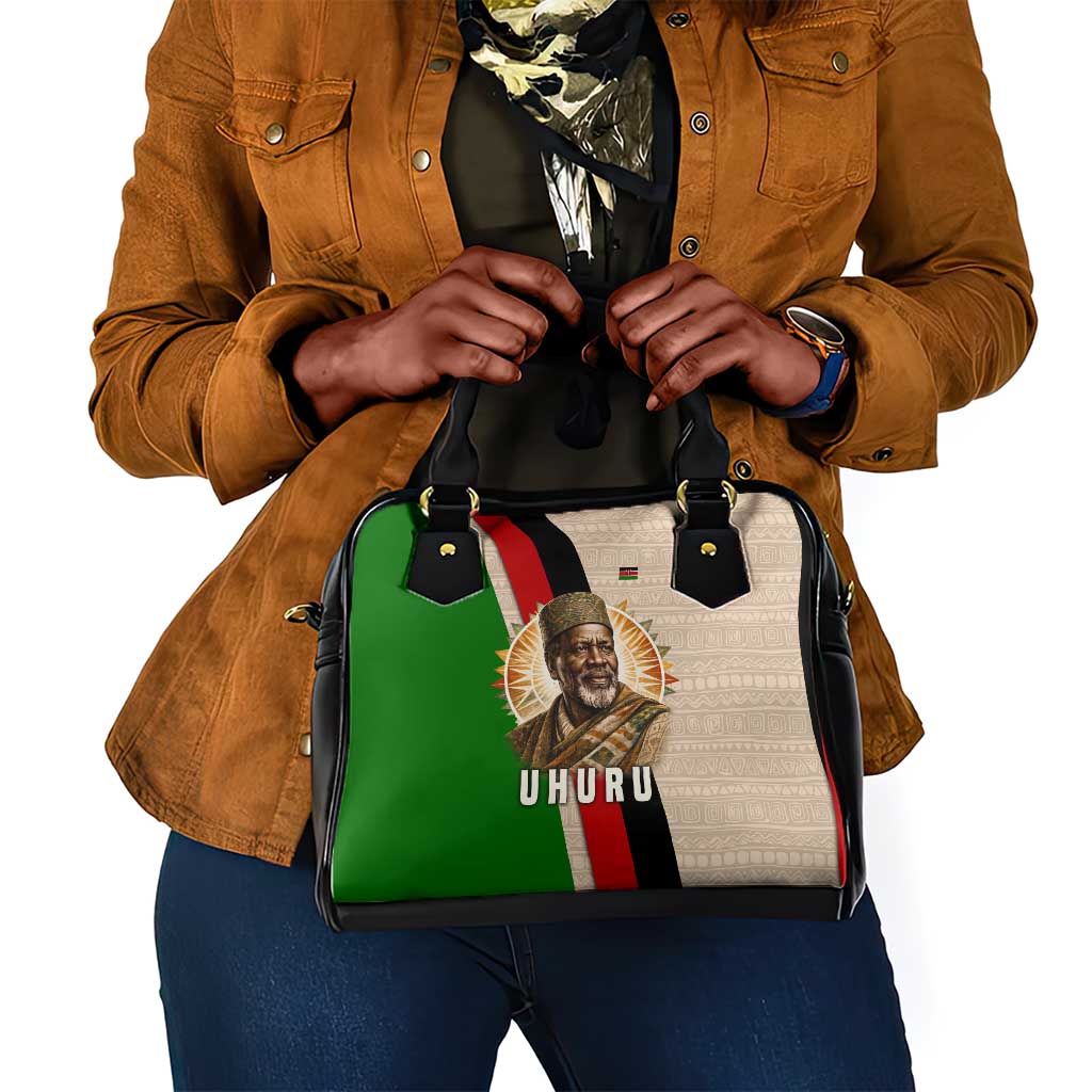 Jomo Kenyatta Shoulder Handbag Uhuru and Kenyan Heritage Quote Tribute - Wonder Print Shop