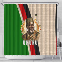 Jomo Kenyatta Shower Curtain Uhuru and Kenyan Heritage Quote Tribute - Wonder Print Shop