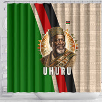 Jomo Kenyatta Shower Curtain Uhuru and Kenyan Heritage Quote Tribute - Wonder Print Shop