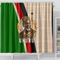 Jomo Kenyatta Shower Curtain Uhuru and Kenyan Heritage Quote Tribute - Wonder Print Shop
