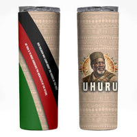 Jomo Kenyatta Skinny Tumbler Uhuru and Kenyan Heritage Quote Tribute - Wonder Print Shop