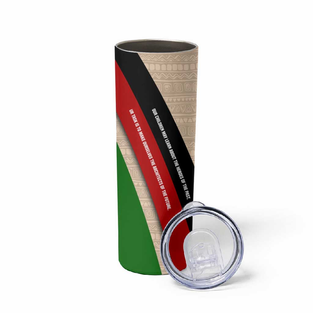 Jomo Kenyatta Skinny Tumbler Uhuru and Kenyan Heritage Quote Tribute - Wonder Print Shop