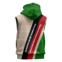 Jomo Kenyatta Sleeveless Hoodie Uhuru and Kenyan Heritage Quote Tribute - Wonder Print Shop