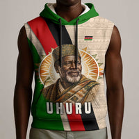 Jomo Kenyatta Sleeveless Hoodie Uhuru and Kenyan Heritage Quote Tribute - Wonder Print Shop