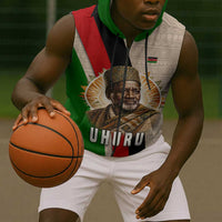 Jomo Kenyatta Sleeveless Zip Hoodie Uhuru and Kenyan Heritage Quote Tribute - Wonder Print Shop