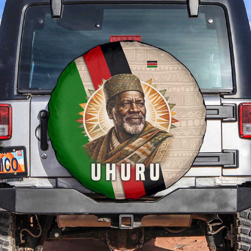 Jomo Kenyatta Spare Tire Cover Uhuru and Kenyan Heritage Quote Tribute - Wonder Print Shop