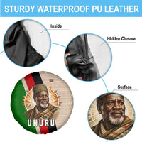 Jomo Kenyatta Spare Tire Cover Uhuru and Kenyan Heritage Quote Tribute - Wonder Print Shop