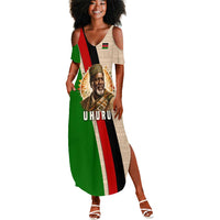 Jomo Kenyatta Summer Maxi Dress Uhuru and Kenyan Heritage Quote Tribute - Wonder Print Shop