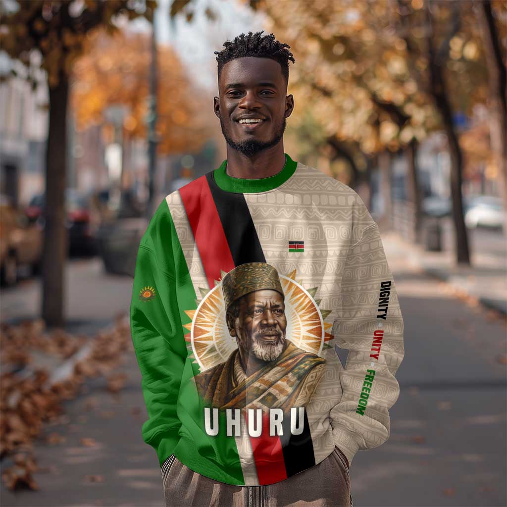 Jomo Kenyatta Sweatshirt Uhuru and Kenyan Heritage Quote Tribute - Wonder Print Shop