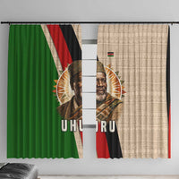 Jomo Kenyatta Window Curtain Uhuru and Kenyan Heritage Quote Tribute - Wonder Print Shop