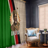 Jomo Kenyatta Window Curtain Uhuru and Kenyan Heritage Quote Tribute - Wonder Print Shop