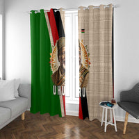 Jomo Kenyatta Window Curtain Uhuru and Kenyan Heritage Quote Tribute - Wonder Print Shop