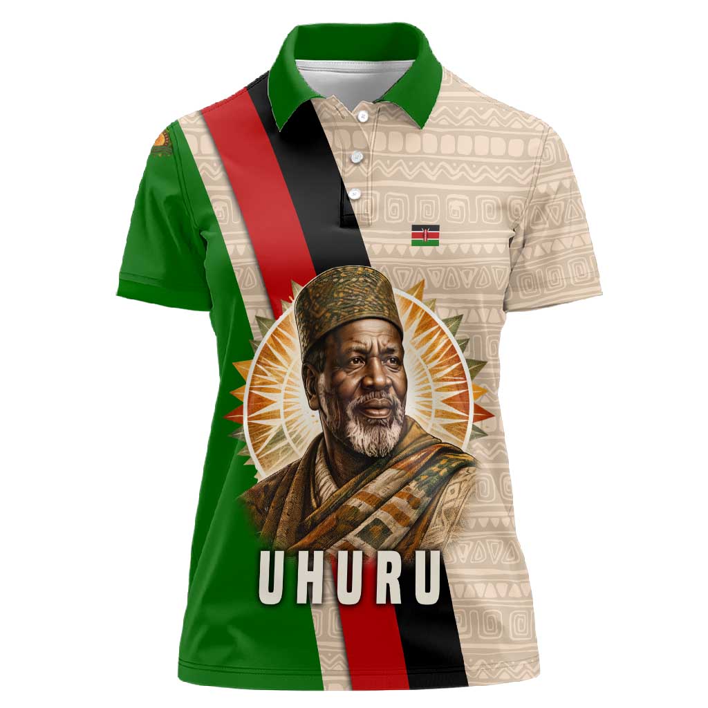 Jomo Kenyatta Women Polo Shirt Uhuru and Kenyan Heritage Quote Tribute - Wonder Print Shop