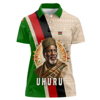 Jomo Kenyatta Women Polo Shirt Uhuru and Kenyan Heritage Quote Tribute - Wonder Print Shop