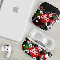 Jomo Kenyatta AirPods Case with Roots Resistance Renaissance and Kenyan Patchwork Pattern Tribute - Wonder Print Shop