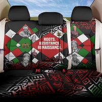 Jomo Kenyatta Back Car Seat Cover with Roots Resistance Renaissance and Kenyan Patchwork Pattern Tribute - Wonder Print Shop