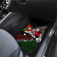 Jomo Kenyatta Car Mats with Roots Resistance Renaissance and Kenyan Patchwork Pattern Tribute - Wonder Print Shop