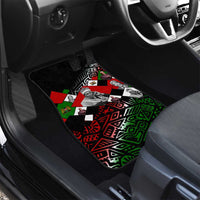 Jomo Kenyatta Car Mats with Roots Resistance Renaissance and Kenyan Patchwork Pattern Tribute - Wonder Print Shop