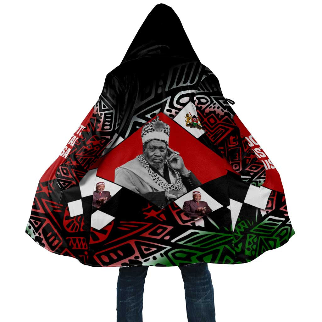 Jomo Kenyatta Cloak with Roots Resistance Renaissance and Kenyan Patchwork Pattern Tribute - Wonder Print Shop