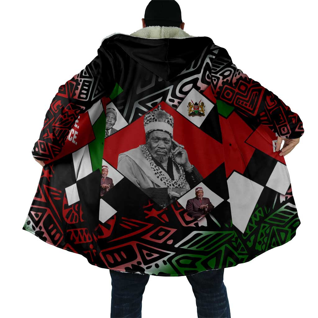 Jomo Kenyatta Cloak with Roots Resistance Renaissance and Kenyan Patchwork Pattern Tribute - Wonder Print Shop