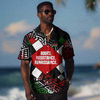 Jomo Kenyatta Hawaiian Shirt with Roots Resistance Renaissance and Kenyan Patchwork Pattern Tribute - Wonder Print Shop