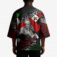 Jomo Kenyatta Kimono with Roots Resistance Renaissance and Kenyan Patchwork Pattern Tribute - Wonder Print Shop