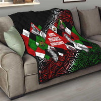 Jomo Kenyatta Quilt with Roots Resistance Renaissance and Kenyan Patchwork Pattern Tribute - Wonder Print Shop