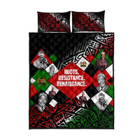 Jomo Kenyatta Quilt Bed Set with Roots Resistance Renaissance and Kenyan Patchwork Pattern Tribute - Wonder Print Shop