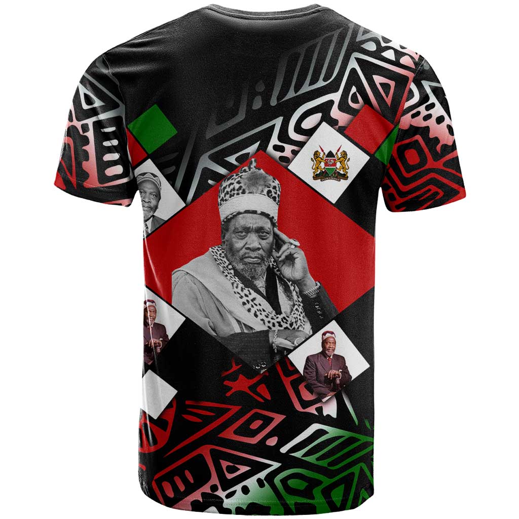 Jomo Kenyatta T shirt with Roots Resistance Renaissance and Kenyan Patchwork Pattern Tribute - Wonder Print Shop