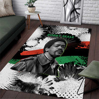 Bobby Seale Area Rug Black Panther Artwork Solidarity Quote Revolutionary Civil Rights Tribute - Wonder Print Shop