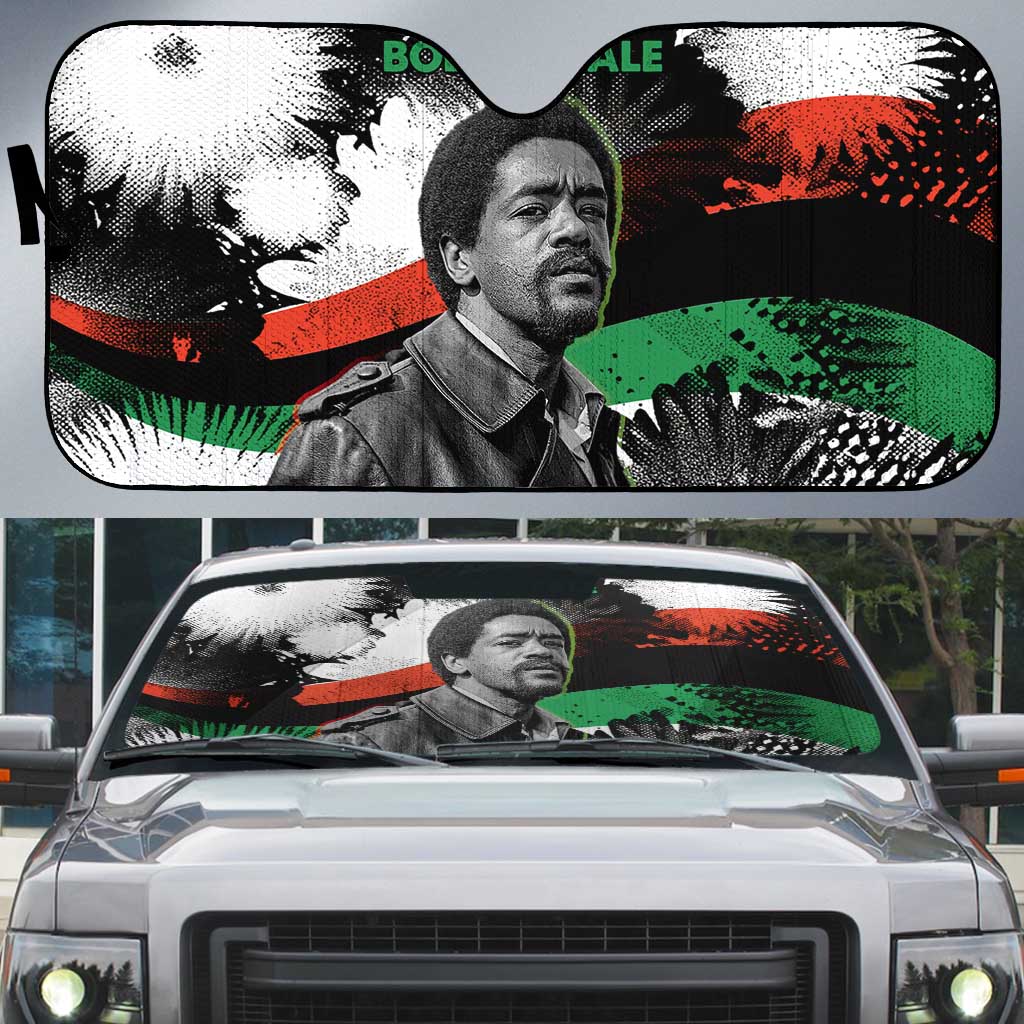 Bobby Seale Auto Sun Shade Black Panther Artwork Solidarity Quote Revolutionary Civil Rights Tribute - Wonder Print Shop