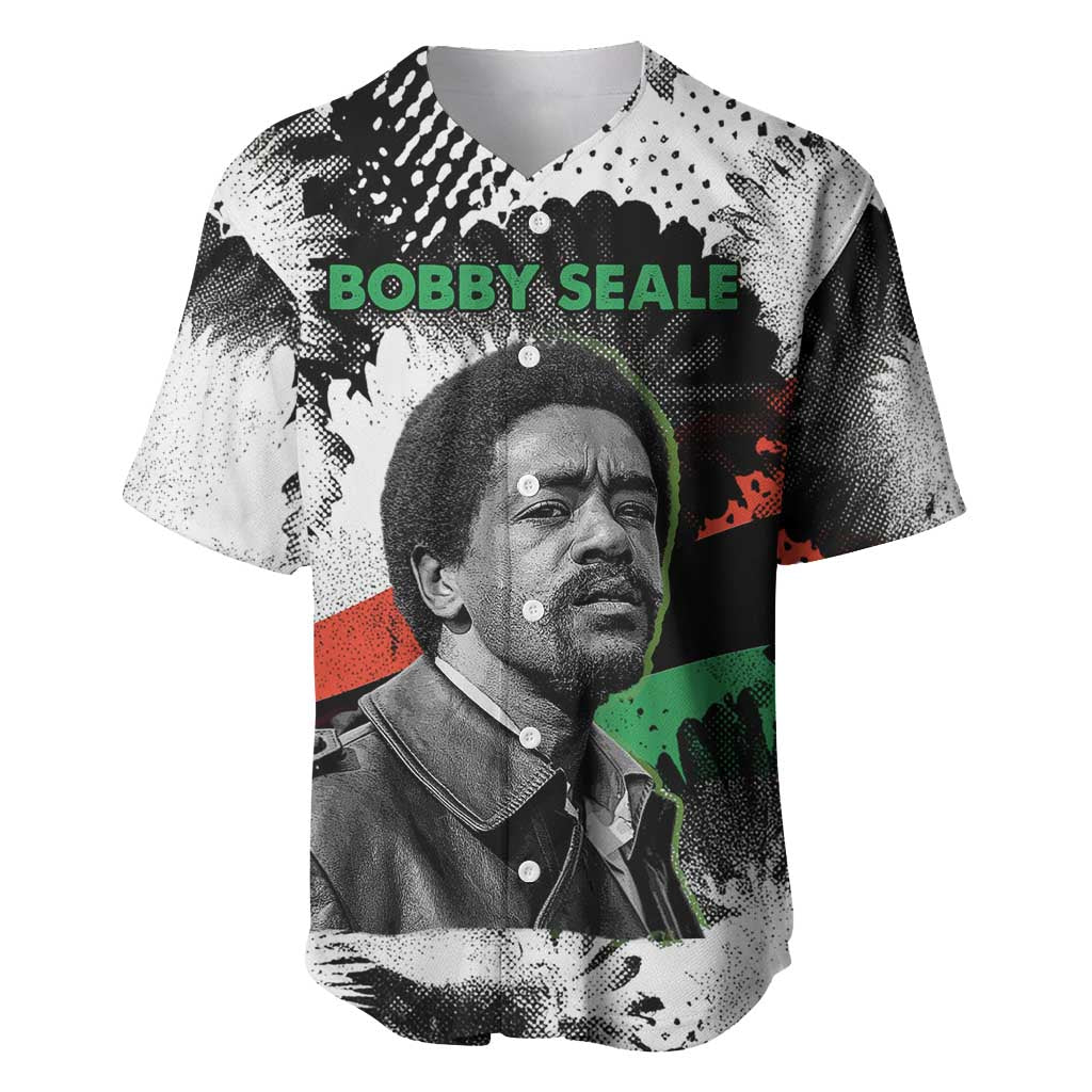 Bobby Seale Baseball Jersey Black Panther Artwork Solidarity Quote Revolutionary Civil Rights Tribute - Wonder Print Shop