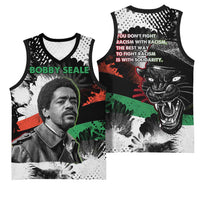 Bobby Seale Basketball Jersey Black Panther Artwork Solidarity Quote Revolutionary Civil Rights Tribute - Wonder Print Shop