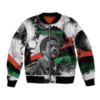 Bobby Seale Bomber Jacket Black Panther Artwork Solidarity Quote Revolutionary Civil Rights Tribute - Wonder Print Shop