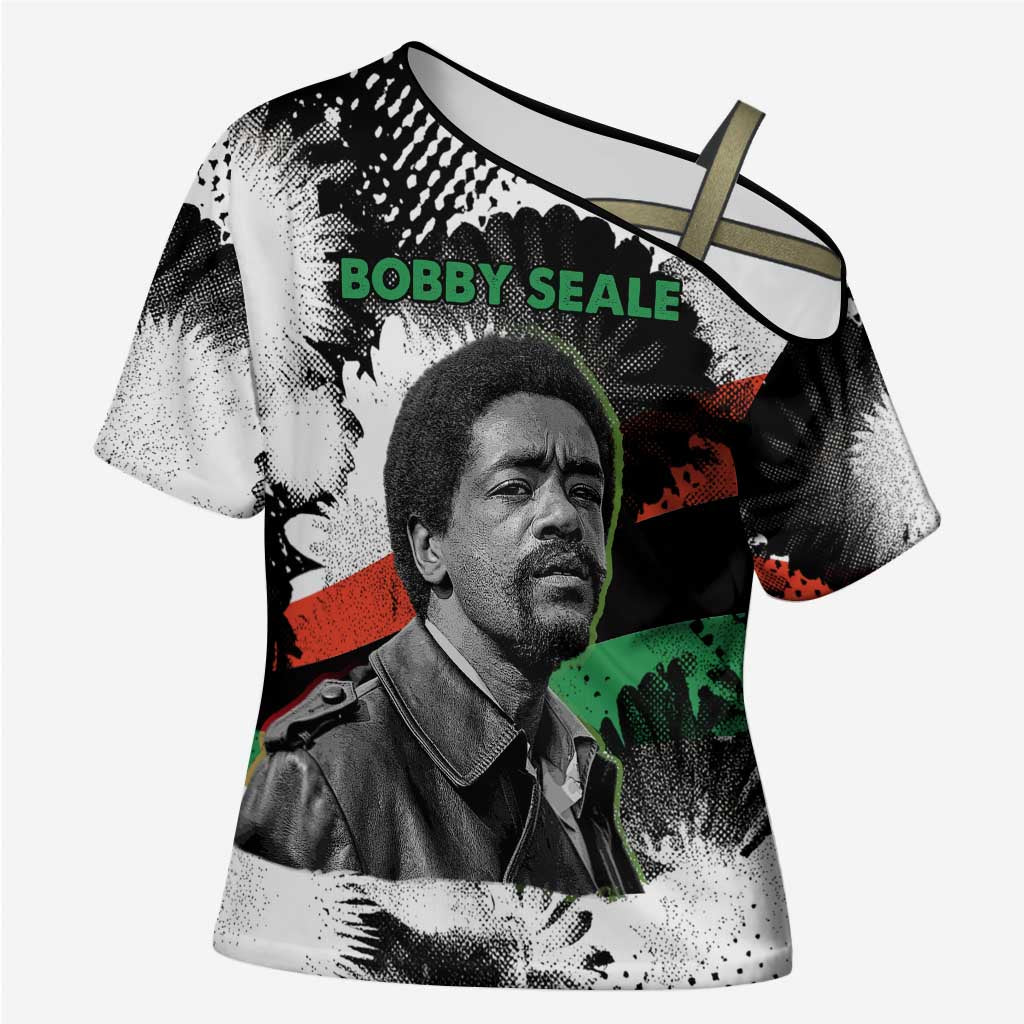 Bobby Seale Cross Shoulder Shirt Black Panther Artwork Solidarity Quote Revolutionary Civil Rights Tribute - Wonder Print Shop