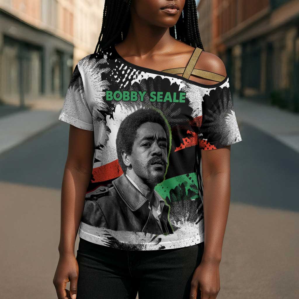 Bobby Seale Cross Shoulder Shirt Black Panther Artwork Solidarity Quote Revolutionary Civil Rights Tribute - Wonder Print Shop