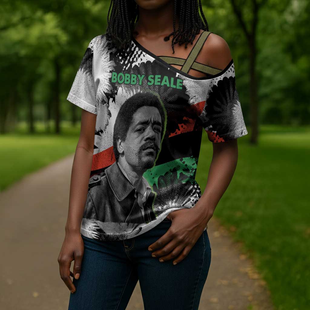 Bobby Seale Cross Shoulder Shirt Black Panther Artwork Solidarity Quote Revolutionary Civil Rights Tribute - Wonder Print Shop