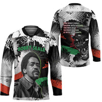 Bobby Seale Hockey Jersey Black Panther Artwork Solidarity Quote Revolutionary Civil Rights Tribute - Wonder Print Shop