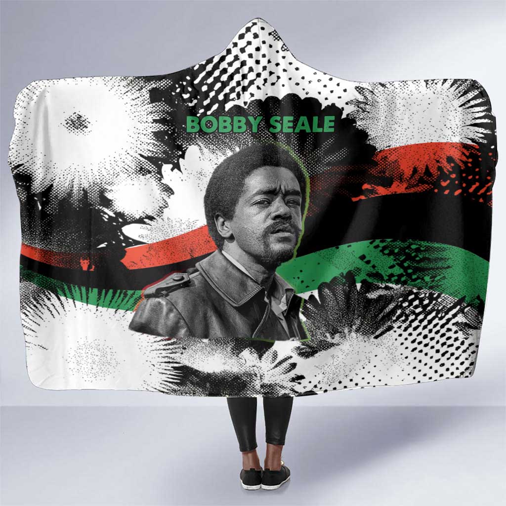Bobby Seale Hooded Blanket Black Panther Artwork Solidarity Quote Revolutionary Civil Rights Tribute - Wonder Print Shop