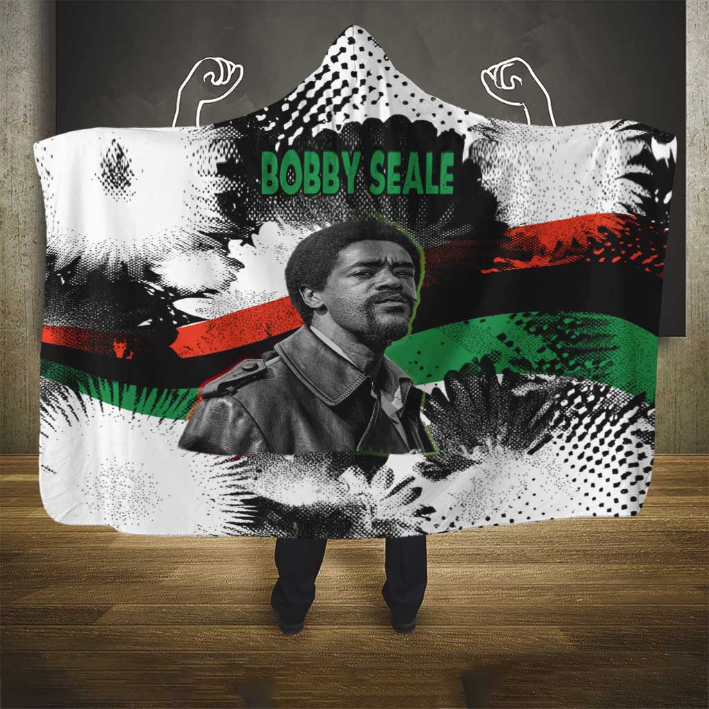 Bobby Seale Hooded Blanket Black Panther Artwork Solidarity Quote Revolutionary Civil Rights Tribute - Wonder Print Shop