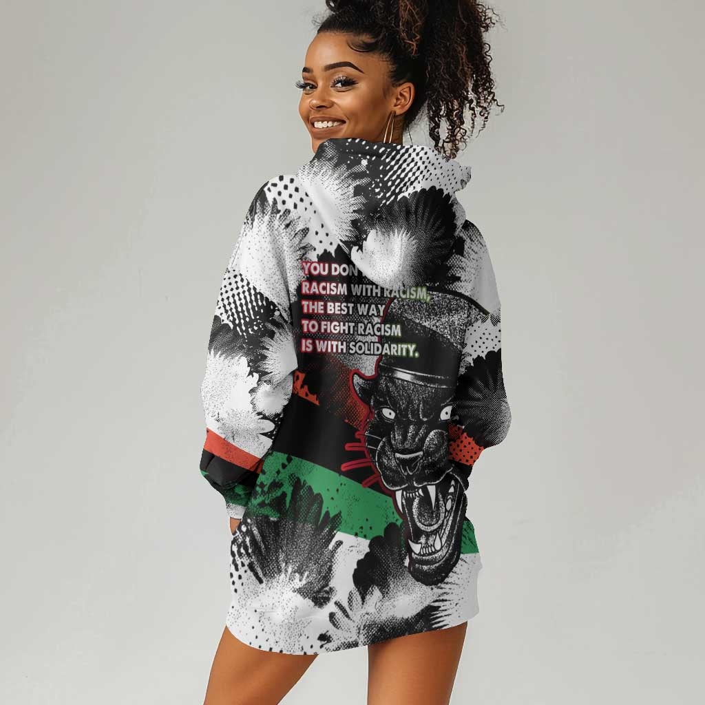 Bobby Seale Hoodie Dress Black Panther Artwork Solidarity Quote Revolutionary Civil Rights Tribute - Wonder Print Shop