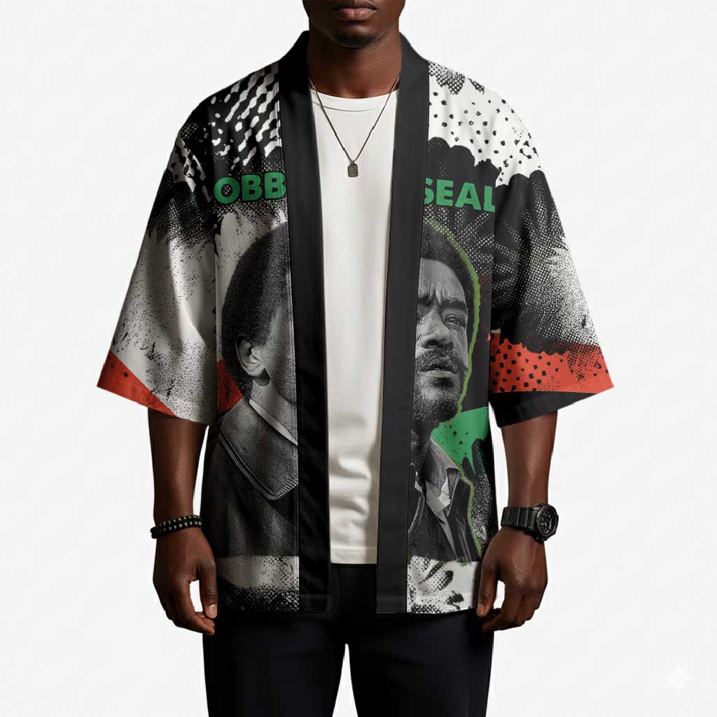Bobby Seale Kimono Black Panther Artwork Solidarity Quote Revolutionary Civil Rights Tribute - Wonder Print Shop