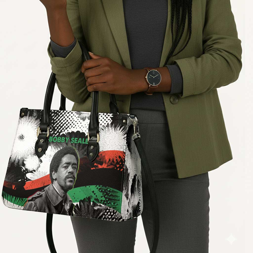 Bobby Seale Leather Bag Black Panther Artwork Solidarity Quote Revolutionary Civil Rights Tribute - Wonder Print Shop