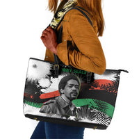 Bobby Seale Leather Tote Bag Black Panther Artwork Solidarity Quote Revolutionary Civil Rights Tribute - Wonder Print Shop