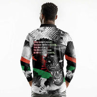 Bobby Seale Long Sleeve Polo Shirt Black Panther Artwork Solidarity Quote Revolutionary Civil Rights Tribute - Wonder Print Shop