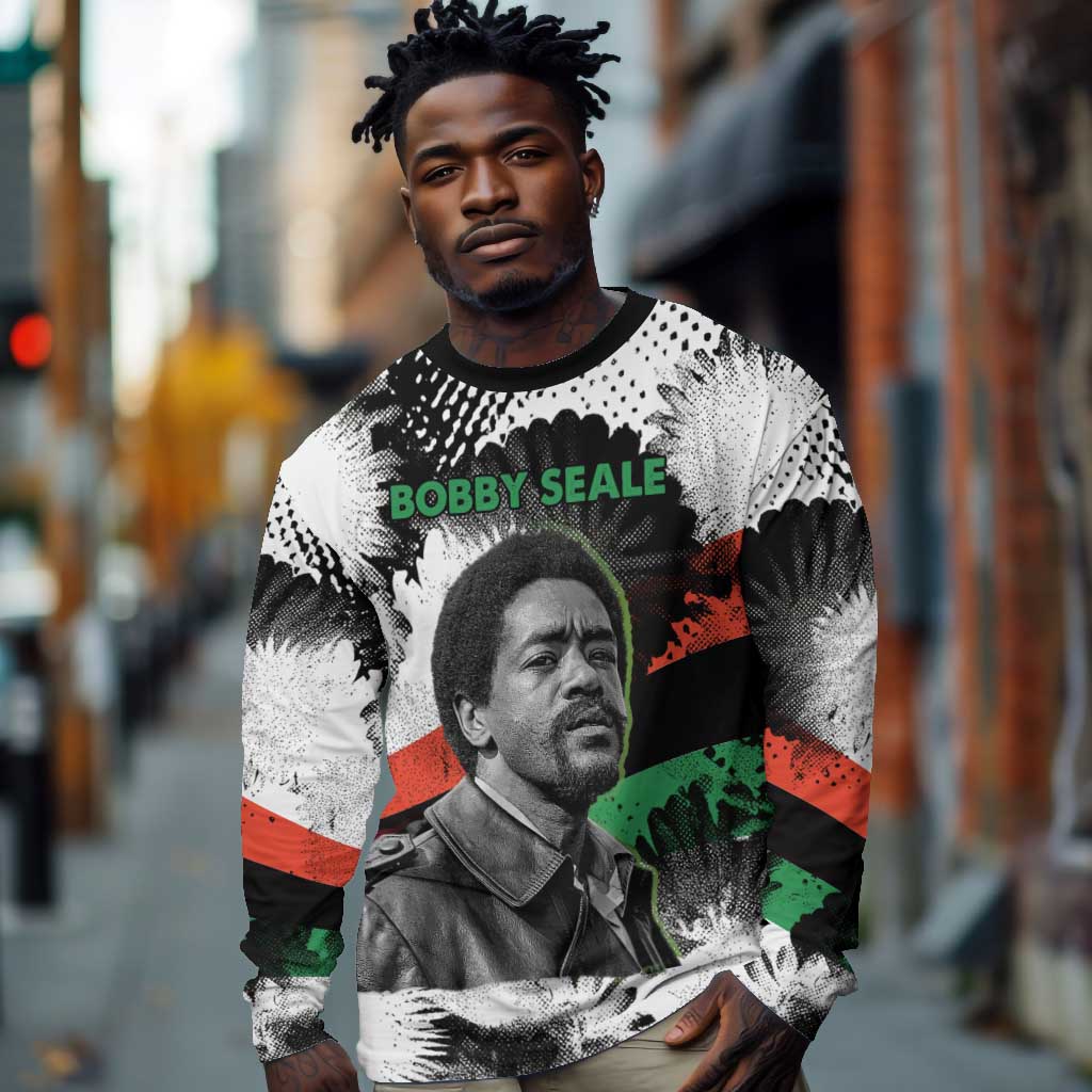 Bobby Seale Long Sleeve Shirt Black Panther Artwork Solidarity Quote Revolutionary Civil Rights Tribute - Wonder Print Shop