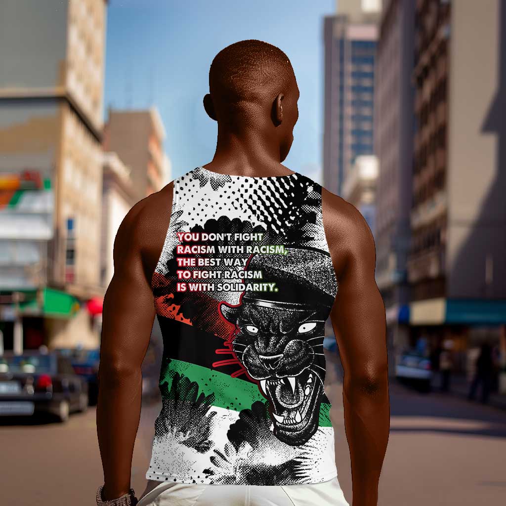 Bobby Seale Men Tank Top Black Panther Artwork Solidarity Quote Revolutionary Civil Rights Tribute - Wonder Print Shop