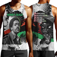Bobby Seale Men Tank Top Black Panther Artwork Solidarity Quote Revolutionary Civil Rights Tribute - Wonder Print Shop