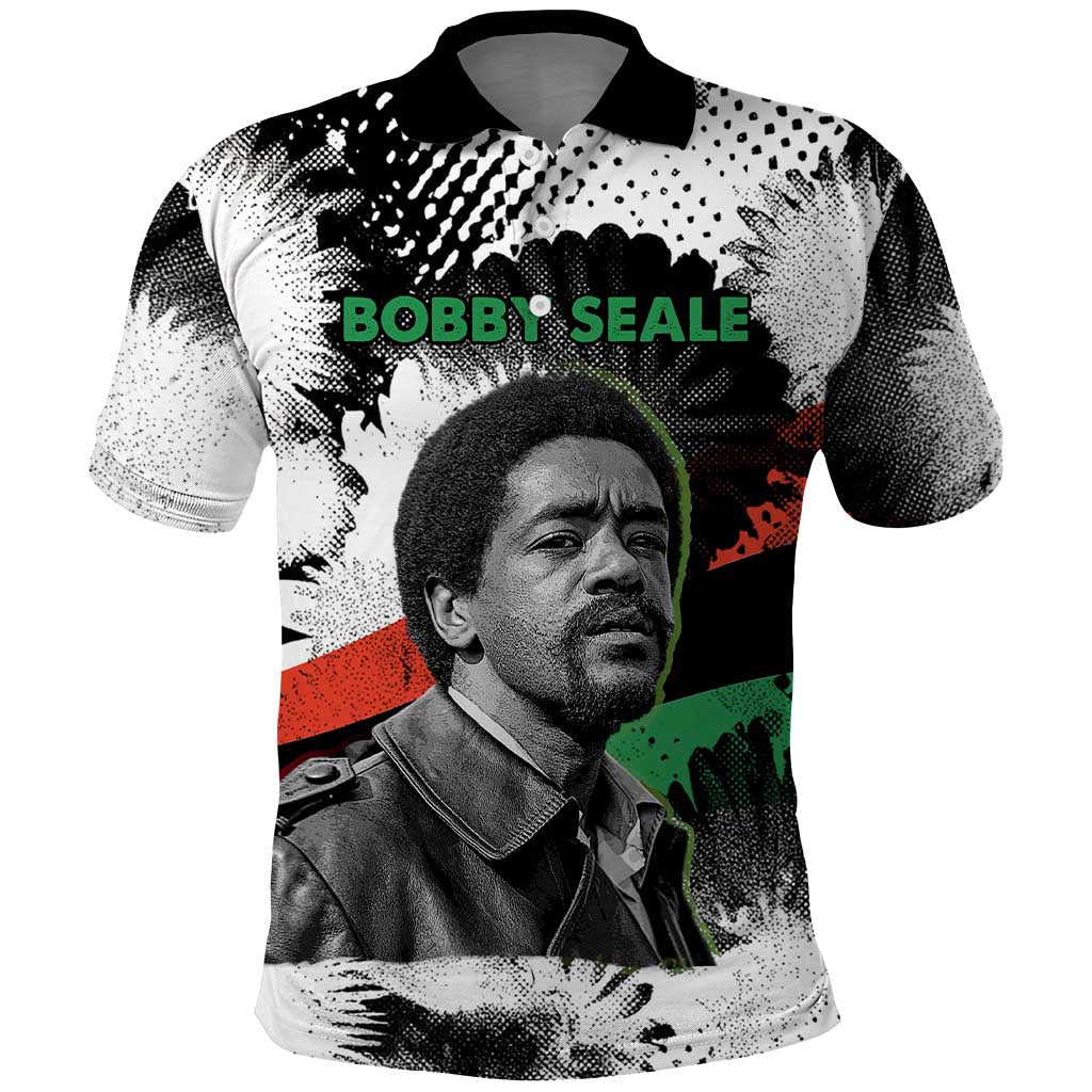 Bobby Seale Polo Shirt Black Panther Artwork Solidarity Quote Revolutionary Civil Rights Tribute - Wonder Print Shop